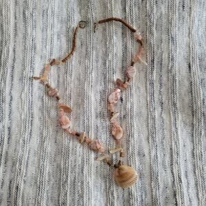 Natural Shell & Stone Beachy Vacation Wear Necklace